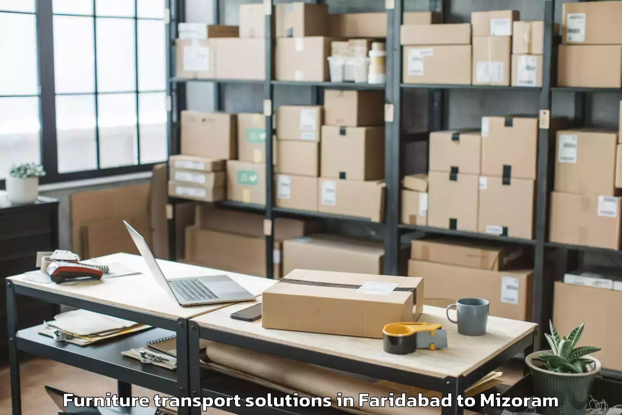 Book Your Faridabad to Hnahthial Furniture Transport Solutions Today